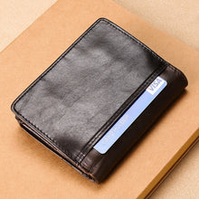 Load image into Gallery viewer, TP-201 Crazy Horse Leather Multi-functional Lather RFID Clasp Retro Wallet, TP-201