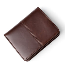 Load image into Gallery viewer, TP-195 Oilskin Leather Multi-functional Change Purse RFID Leather Wallet