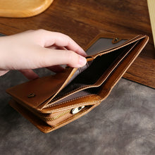 Load image into Gallery viewer, TP-195 Oilskin Leather Multi-functional Change Purse RFID Leather Wallet