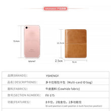 Load image into Gallery viewer, TP-195 Oilskin Leather Multi-functional Change Purse RFID Leather Wallet