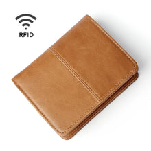 Load image into Gallery viewer, TP-195 Oilskin Leather Multi-functional Change Purse RFID Leather Wallet