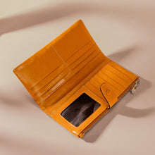 Load image into Gallery viewer, TP-189 Oilskin Leather Multi-functional Zipper RFID Leather Wallet