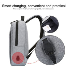 Load image into Gallery viewer, POFOKO Large-capacity Waterproof Oxford Cloth Business Casual Backpack with External USB Charging Design for 15.6 inch Laptops