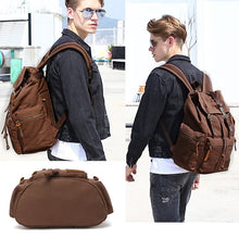 Load image into Gallery viewer, AUGUR 1039 Men Retro Canvas Backpack Shoulders Laptop Bag