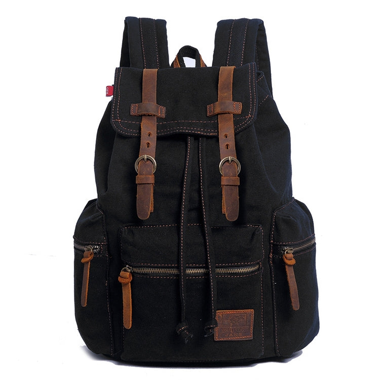 AUGUR 1039 Men Retro Canvas Backpack Shoulders Laptop Bag