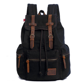 AUGUR 1039 Men Retro Canvas Backpack Shoulders Laptop Bag