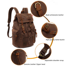 Load image into Gallery viewer, AUGUR 1039 Men Retro Canvas Backpack Shoulders Laptop Bag