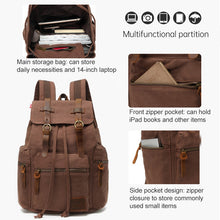 Load image into Gallery viewer, AUGUR 1039 Men Retro Canvas Backpack Shoulders Laptop Bag