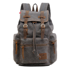 Load image into Gallery viewer, AUGUR 1039 Men Retro Canvas Backpack Shoulders Laptop Bag