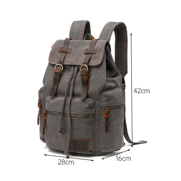 AUGUR 1039 Men Retro Canvas Backpack Shoulders Laptop Bag