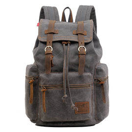 AUGUR 1039 Men Retro Canvas Backpack Shoulders Laptop Bag