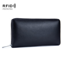 Load image into Gallery viewer, Two-Layer Cowhide Leather Organ Card Holder Multiple-Card RFID Anti-Theft Wallet Bag