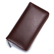Load image into Gallery viewer, Two-Layer Cowhide Leather Organ Card Holder Multiple-Card RFID Anti-Theft Wallet Bag