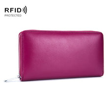 Load image into Gallery viewer, Two-Layer Cowhide Leather Organ Card Holder Multiple-Card RFID Anti-Theft Wallet Bag