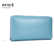Load image into Gallery viewer, Two-Layer Cowhide Leather Organ Card Holder Multiple-Card RFID Anti-Theft Wallet Bag
