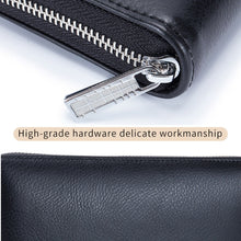 Load image into Gallery viewer, Two-Layer Cowhide Leather Organ Card Holder Multiple-Card RFID Anti-Theft Wallet Bag