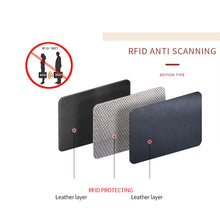 Load image into Gallery viewer, Two-Layer Cowhide Leather Organ Card Holder Multiple-Card RFID Anti-Theft Wallet Bag