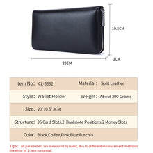 Load image into Gallery viewer, Two-Layer Cowhide Leather Organ Card Holder Multiple-Card RFID Anti-Theft Wallet Bag