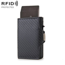 Load image into Gallery viewer, CH0727-1 RFID Carbon Fiber Zipper Multifunctional Card Package