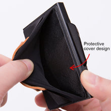 Load image into Gallery viewer, X-32C Automatically Pop-up Card Type Anti-magnetic RFID Anti-theft Men Aluminum Alloy B Dial Button Elastic Bag Wallet with PU Leather Strap, X-32C B Dial Button Black, X-32C B Dial Button Grey, X-32C B Dial Button Gold, X-32C B Dial Button Blue       ...