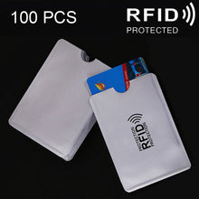 Load image into Gallery viewer, 100 PCS Aluminum Foil Card Protective Cover Case RFID Blocking Safety Shield Identity Sleeves Cards Bag, Size: 9.1*6.3cm, CCB1077A, CCB1077B, CCB1077C