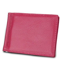Load image into Gallery viewer, Cowhide Leather Litchi Texture Card Holder Wallet RFID Blocking Coin Purse Card Bag Protect Case with 6 Card Slots, Size: 110*82*8mm
