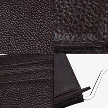 Load image into Gallery viewer, Cowhide Leather Litchi Texture Card Holder Wallet RFID Blocking Coin Purse Card Bag Protect Case with 6 Card Slots, Size: 110*82*8mm