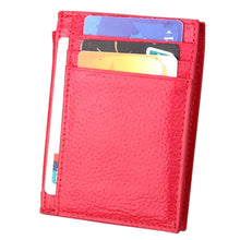 Load image into Gallery viewer, Cowhide Leather Solid Color Zipper Card Holder Wallet RFID Blocking Coin Purse Card Bag Protect Case, Size: 11*8*1.5cm