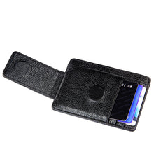 Load image into Gallery viewer, Cowhide Leather Solid Color Card Holder Wallet RFID Blocking Card Bag Protect Case with 3 Card Slots &amp; Photo Frame, Size: 110*77*4mm