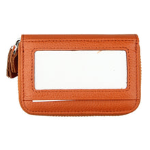 Load image into Gallery viewer, Genuine Cowhide Leather Dual Layer Solid Color Zipper Card Holder Wallet RFID Blocking Coin Purse Card Bag Protective Case with 11 Card Slots &amp; Coin Position, Size: 11*7.5*4.5cm