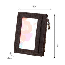 Load image into Gallery viewer, Cowhide Leather Solid Color Zipper Card Holder Wallet RFID Blocking Card Bag Protect Case Coin Purse, Size: 11*8*1.5cm