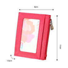 Load image into Gallery viewer, Cowhide Leather Solid Color Zipper Card Holder Wallet RFID Blocking Card Bag Protect Case Coin Purse, Size: 11*8*1.5cm