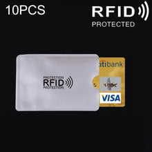 Load image into Gallery viewer, 10 PCS Aluminum Foil RFID Blocking Credit Card ID Bank Card Case Card Holder Cover, Size: 9.1*6.3cm, RFID 10pcs