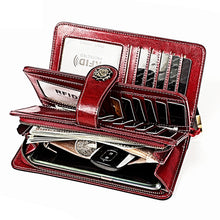 Load image into Gallery viewer, 3556 Large Capacity Long Multi-function Anti-magnetic RFID Wallet Clutch for Ladies with Card Slots