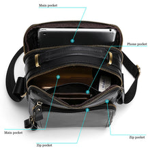 Load image into Gallery viewer, 6028 Multifunctional Fashion Top-grain Leather Messenger Bag Casual Men Shoulder Bag