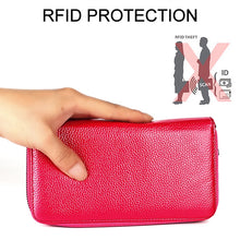 Load image into Gallery viewer, KB196 Top-grain Leather Large Capacity Multi-function 36-Bit Anti-magnetic RFID Organ Card Package Wallet
