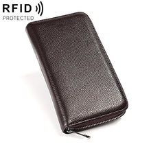 Load image into Gallery viewer, KB196 Top-grain Leather Large Capacity Multi-function 36-Bit Anti-magnetic RFID Organ Card Package Wallet