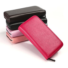 Load image into Gallery viewer, KB196 Top-grain Leather Large Capacity Multi-function 36-Bit Anti-magnetic RFID Organ Card Package Wallet