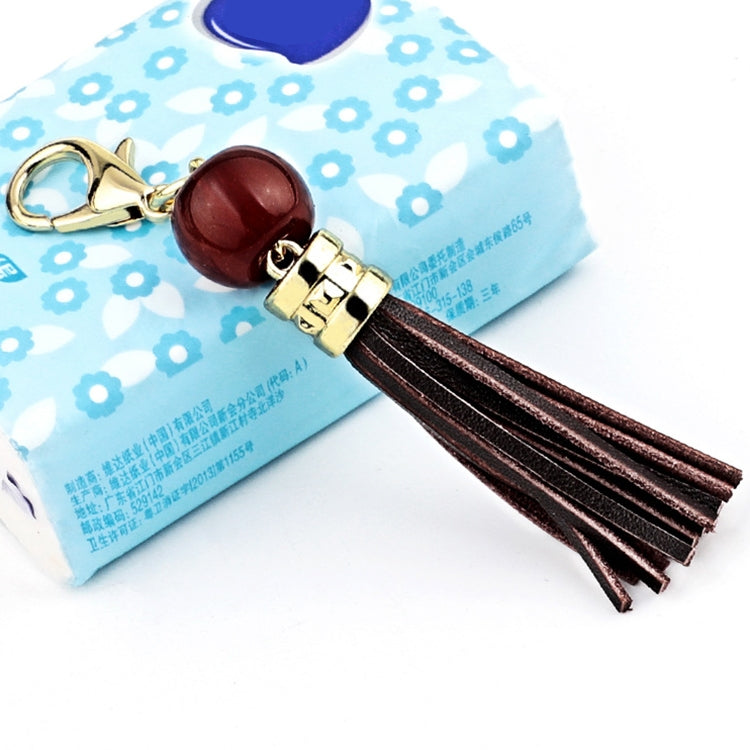 LS02 Cowhide Tassel Keychain Car Hanging Bag Pendant