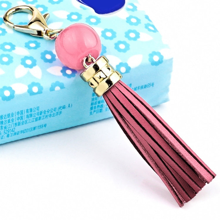 LS02 Cowhide Tassel Keychain Car Hanging Bag Pendant