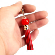 Load image into Gallery viewer, LS02 Cowhide Tassel Keychain Car Hanging Bag Pendant