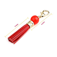 Load image into Gallery viewer, LS02 Cowhide Tassel Keychain Car Hanging Bag Pendant