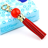LS02 Cowhide Tassel Keychain Car Hanging Bag Pendant