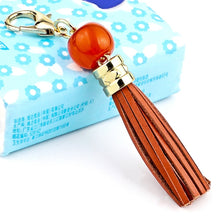 Load image into Gallery viewer, LS02 Cowhide Tassel Keychain Car Hanging Bag Pendant