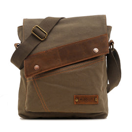 AUGUR 9088 Retro Vertical Style Canvas Shoulder Messenger Crossby Bag