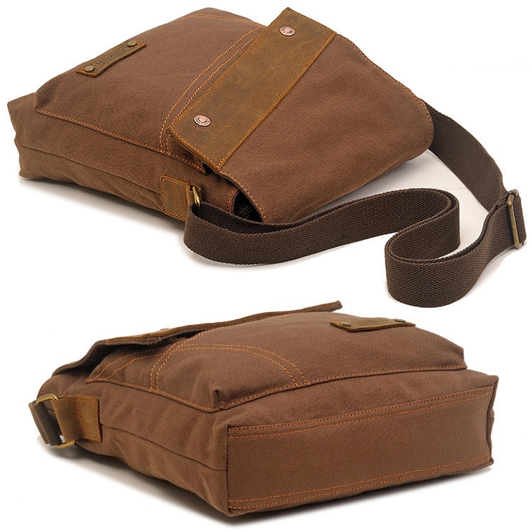 AUGUR 9088 Retro Vertical Style Canvas Shoulder Messenger Crossby Bag