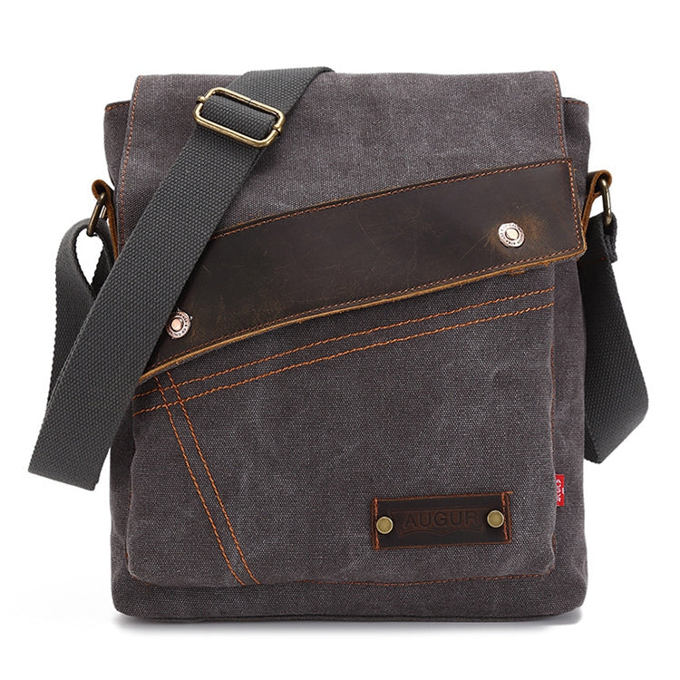 AUGUR 9088 Retro Vertical Style Canvas Shoulder Messenger Crossby Bag