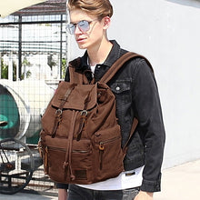 Load image into Gallery viewer, AUGUR 1039 Large Student Retro Canvas Backpack Shoulders Laptop Bag, 1039 Large