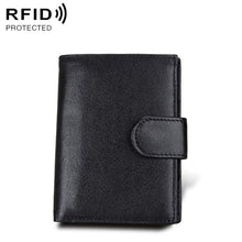 Load image into Gallery viewer, Antimagnet RFID Genuine Leather Wallet / Passport Package / Cowhide Card Slot for man