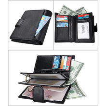 Load image into Gallery viewer, Antimagnet RFID Genuine Leather Wallet / Passport Package / Cowhide Card Slot for man